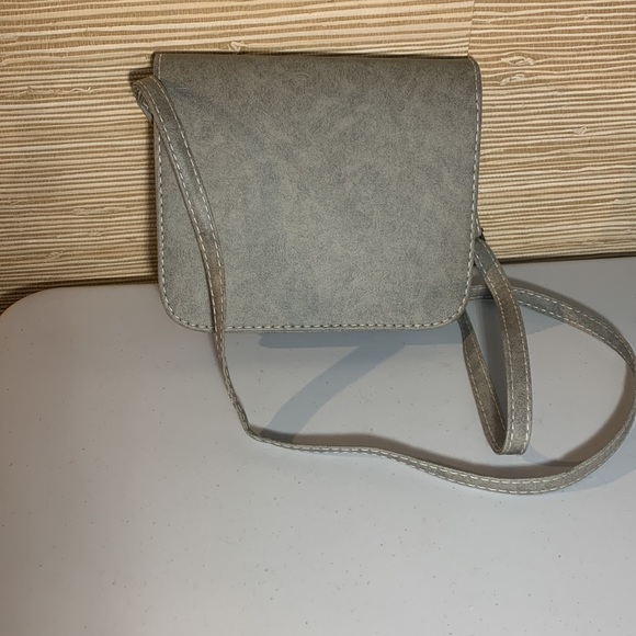 Small Gray Leather Purse - Picture 2 of 4